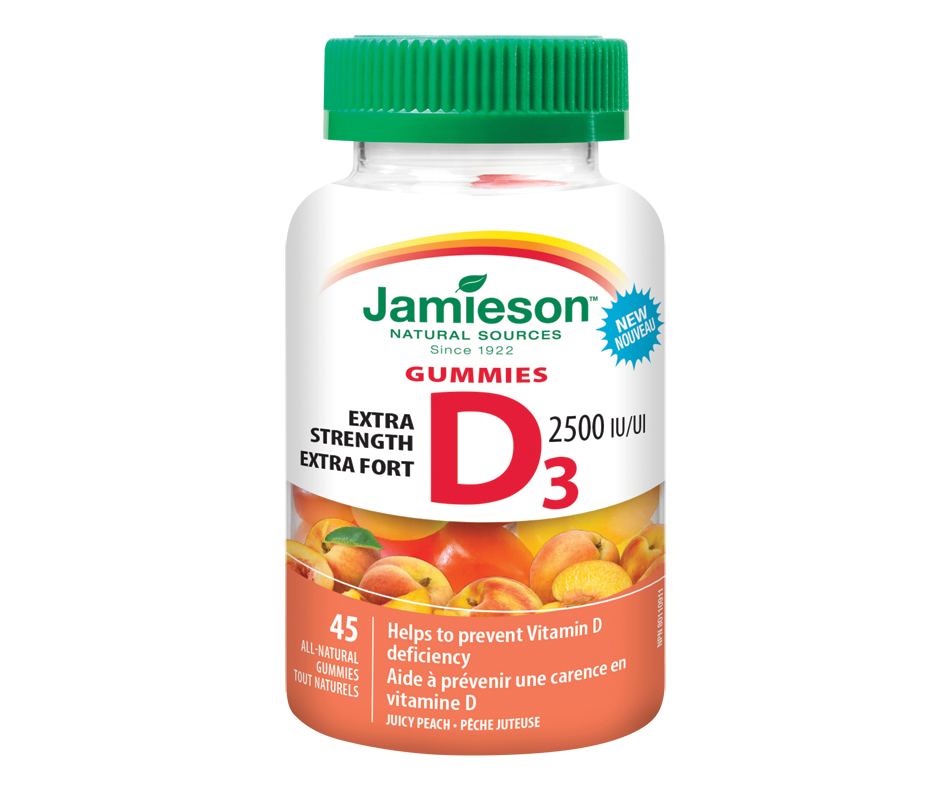 Vitamin D3 Gummies Extra Strength, 45 units Jamieson Vitamin D