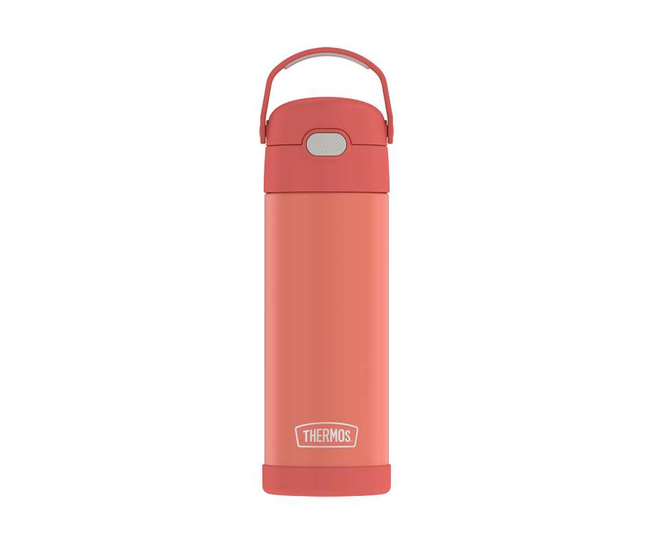 FUNtainer Insulated Hydration Bottle with Bail Handle, 470 ml, Apricot