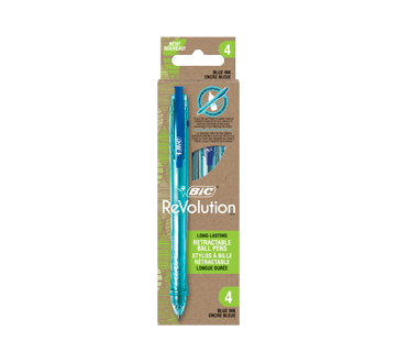 ReVolution Ocean Retractable Ball Pens, 4 units