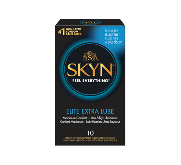 Elite Extra Lube Synthetic Polyisoprene Lubricated Condoms, 12 units