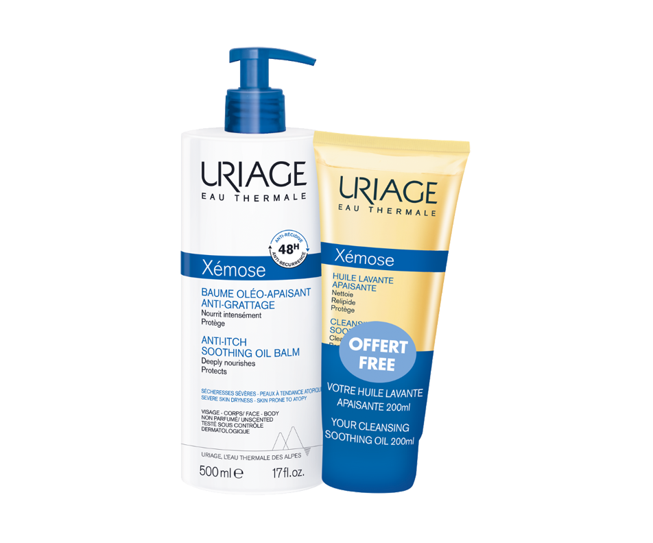 Xémose Antiitch Soothing Balm & Cleansing Oil Duo, 2 units Uriage