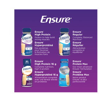 Image 9 of product Ensure - Protein Max Nutrition Shake Supplement, Vanilla, 4 x 330 ml
