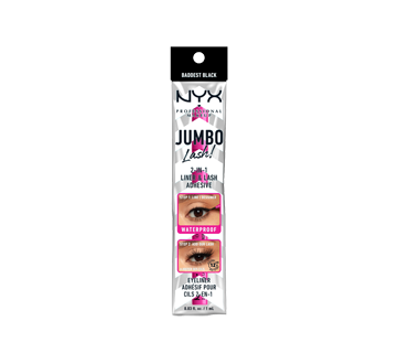 Jumbo Lash! 2-in-1 Liner & Lash Adhesive Waterproof, 1 unit, Baddest Black