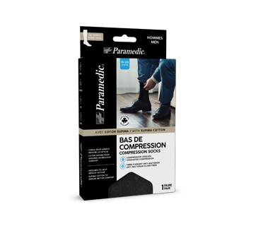 Image of product Paramedic Canada - Men's Compression Socks, 1 unit, Black-Medium