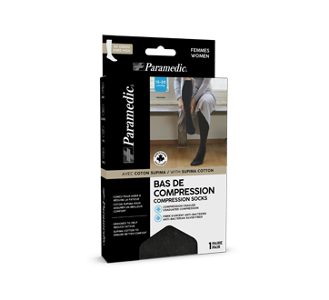Women's Compression Socks, 1 unit, Black-Medium