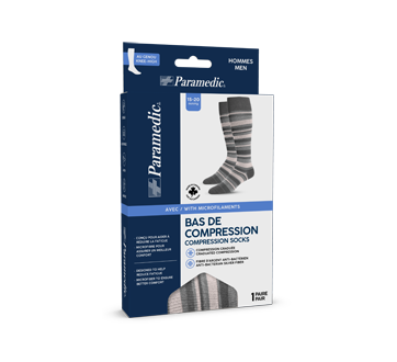 Men's Compression Socks, 1 unit, Striped-Small