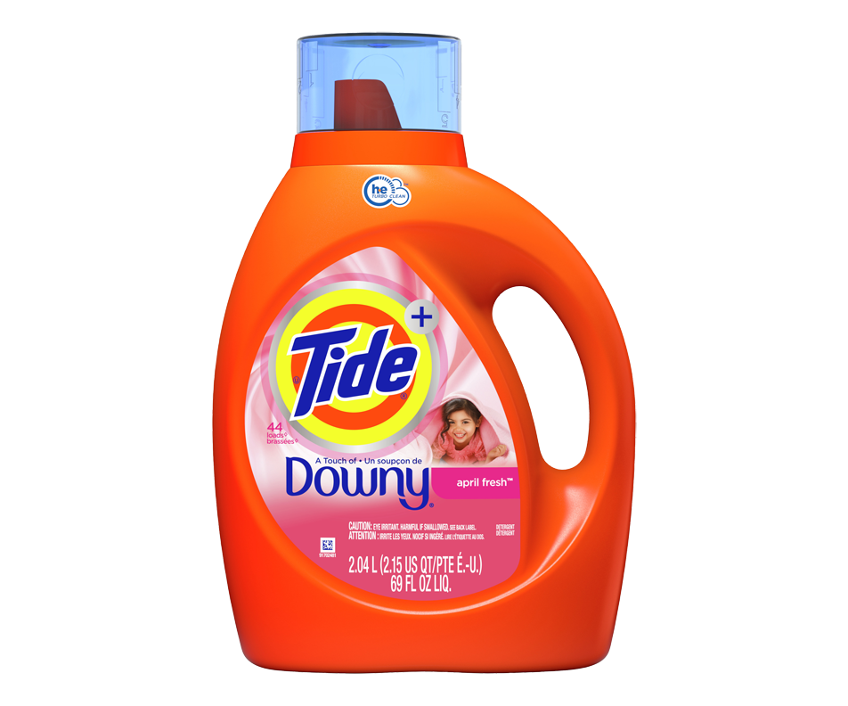 Plus Downy, Liquid Laundry Detergent, 2.04 L, April Fresh Tide