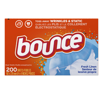 Image of product Bounce - Fabric Softener Dryer Sheets Fresh Linen, 200 units