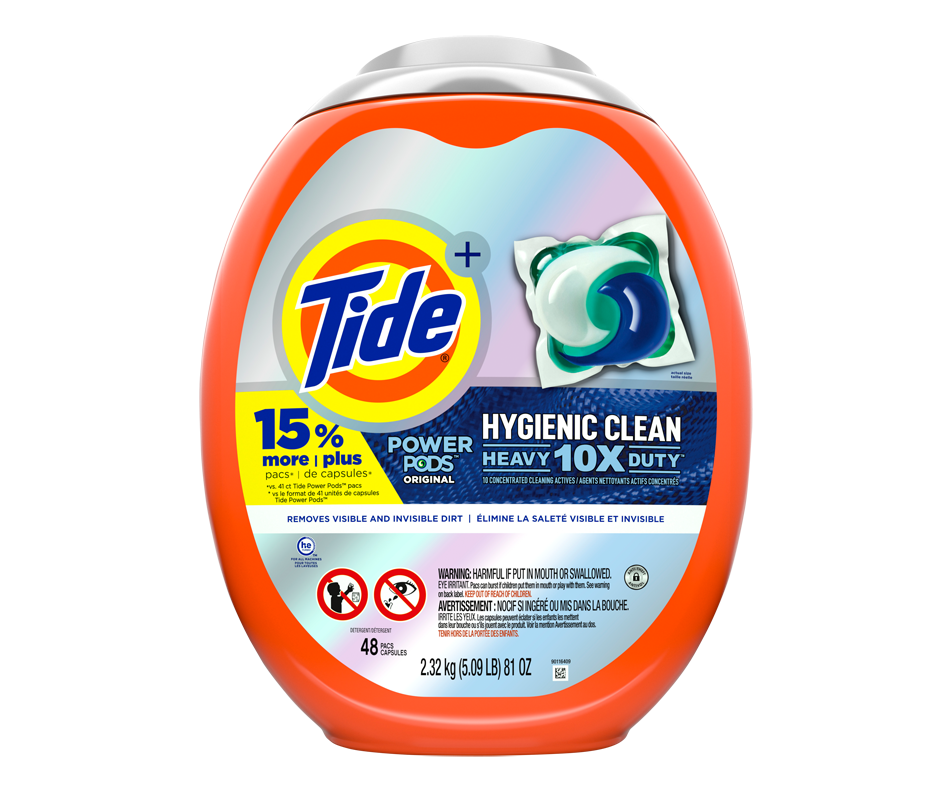 Power Pods Hygienic Clean Heavy Duty, Liquid Laundry Detergent, 48