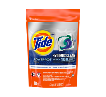 Image of product Tide - Tide Hygienic Clean Heavy 10x Duty Power Pods Laundry Detergent Pacs, Original, 18 units