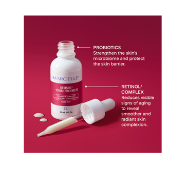 Image 2 of product Marcelle - Retinol³ + Probiotic Night Serum, Refining & Renewing, 30 ml
