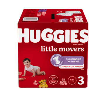 Image of product Huggies - Little Movers Baby Diapers, 68 units, Size 3