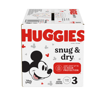 Image of product Huggies - Snug & Dry Baby Diapers, 88 units, Size 3
