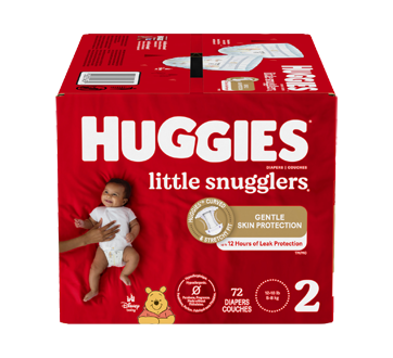 Little Snugglers Baby Diapers, Size 2, 72 units