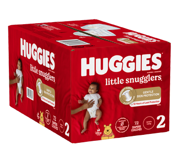 Image 2 of product Huggies - Little Snugglers Baby Diapers, Size 2, 72 units