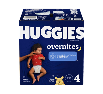 Overnites Nighttime Baby Diapers, 52 units,  Size 4