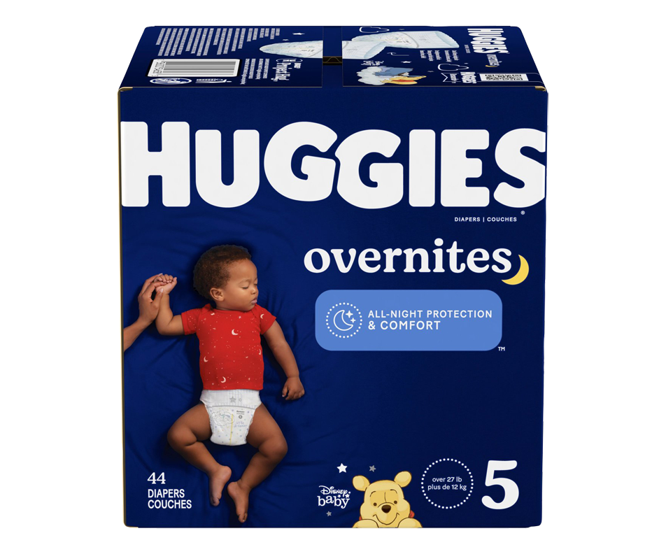 Overnites Nighttime Baby Diapers, 44 units, Size 5 Huggies Diaper