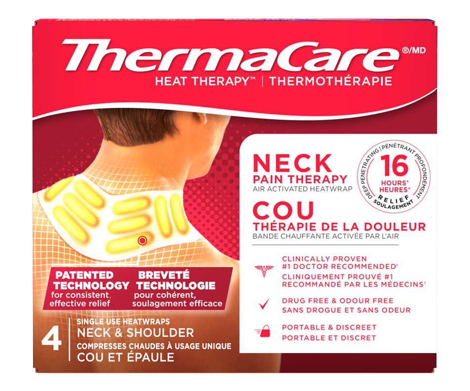 Single Use Heat Wraps, Neck & Shoulder, 4 units ThermaCare Muscle