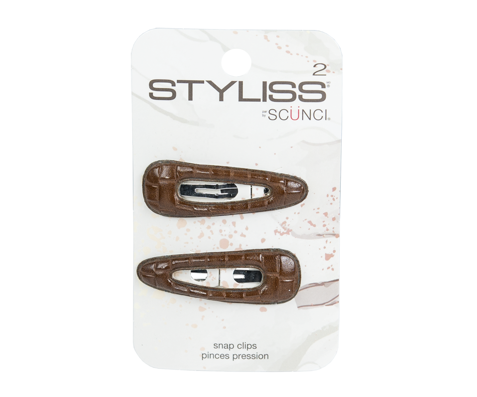 Snap Clips, 2 units Styliss by Scunci Elastic, barrette, clip or