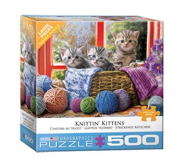 Image of product Eurographics - Puzzle 500 Pieces, Knittin'kittens, 1 unit
