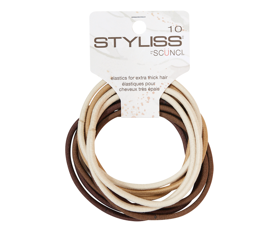 Elastics for extra thick hair, 10 units Styliss by Scunci Elastic