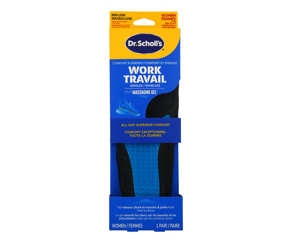 Work AllDay Superior Comfort Women's Insoles with Massaging Gel, 1