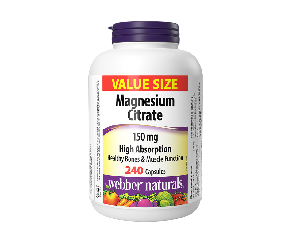 Magnesium Citrate High Absorption 150 mg, 240 units ber Naturals