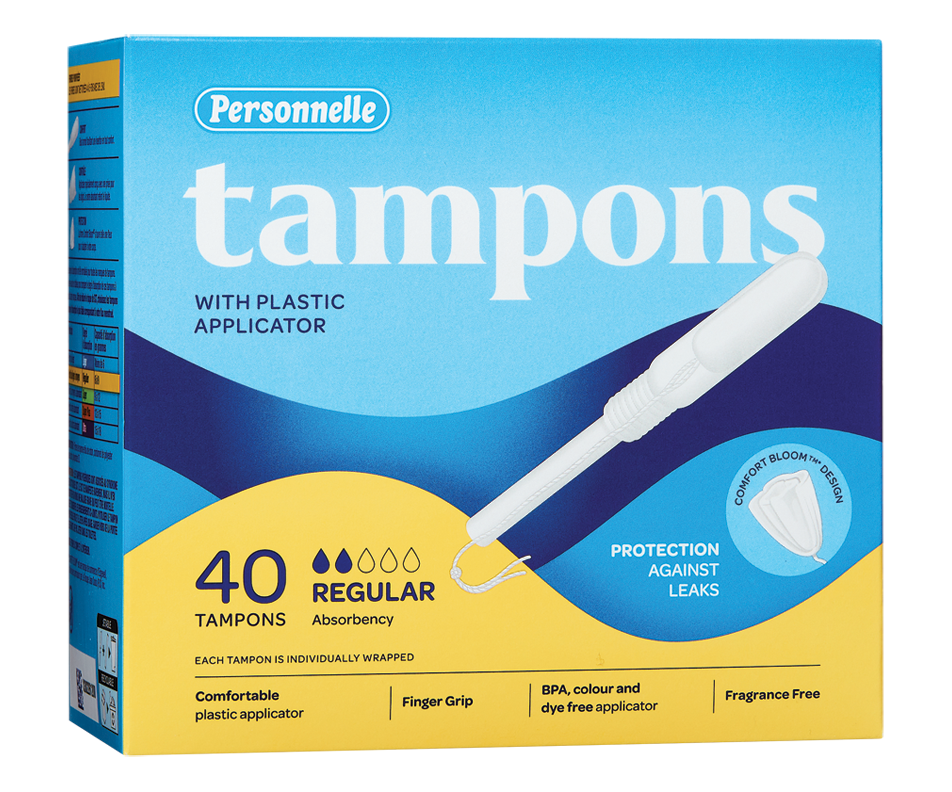 Tampons with Plastic Applicator, Regular, 40 units Personnelle