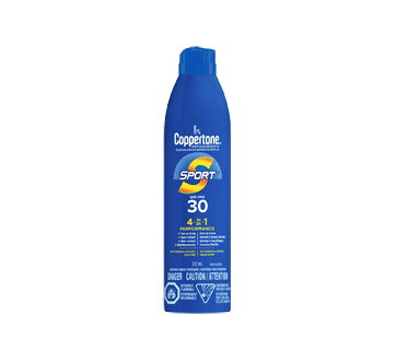 Image of product Coppertone - Sport SPF 30 4-in-1 Sunscreen Spray, 222 ml