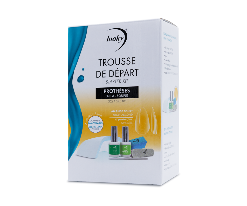 Soft Gel Tips Starter Kit, Almond, 6 units Looky Kits Jean Coutu