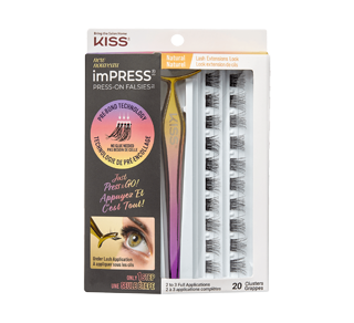 ImPress Press-On Lash Extensions Kit, Natural, 21 units