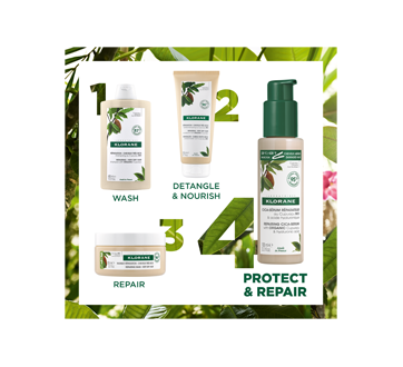Image 6 of product Klorane - Repairing Cica-Serum with Organic Cupuaçu & Hyaluronic Acid for Very Dry, Damaged Hair, 100 ml