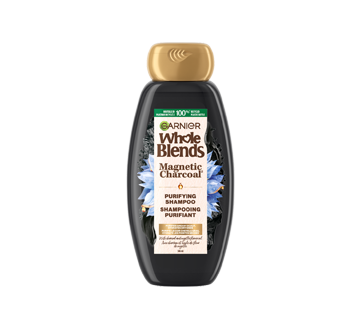 Image 1 of product Garnier - Whole Blends Magnetic Charcoal Purifying Shampoo, 346 ml