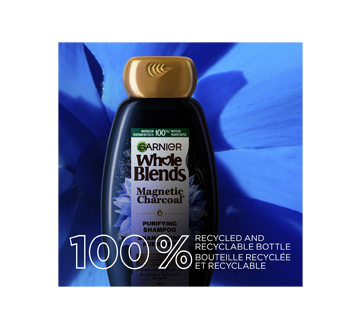 Image 11 of product Garnier - Whole Blends Magnetic Charcoal Purifying Shampoo, 346 ml