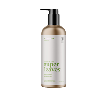 Image of product Attitude - Super Leaves Shower Gel, 473 ml, Bergamot & Ylang Ylang