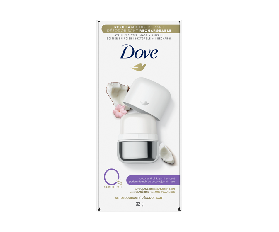 Refillable Deodorant Starter Kit, Coconut & Pink Jasmine, 2 units