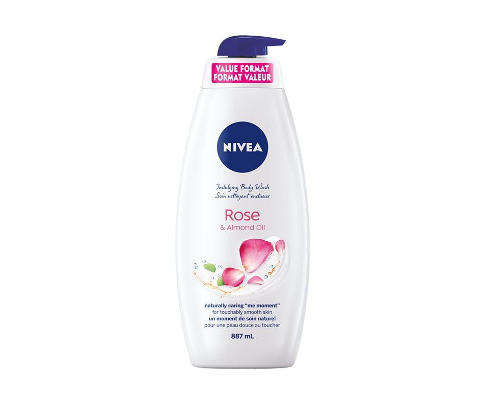 Body Wash, Rose & Almond Oil, 887 ml Nivea Cellulite Jean Coutu