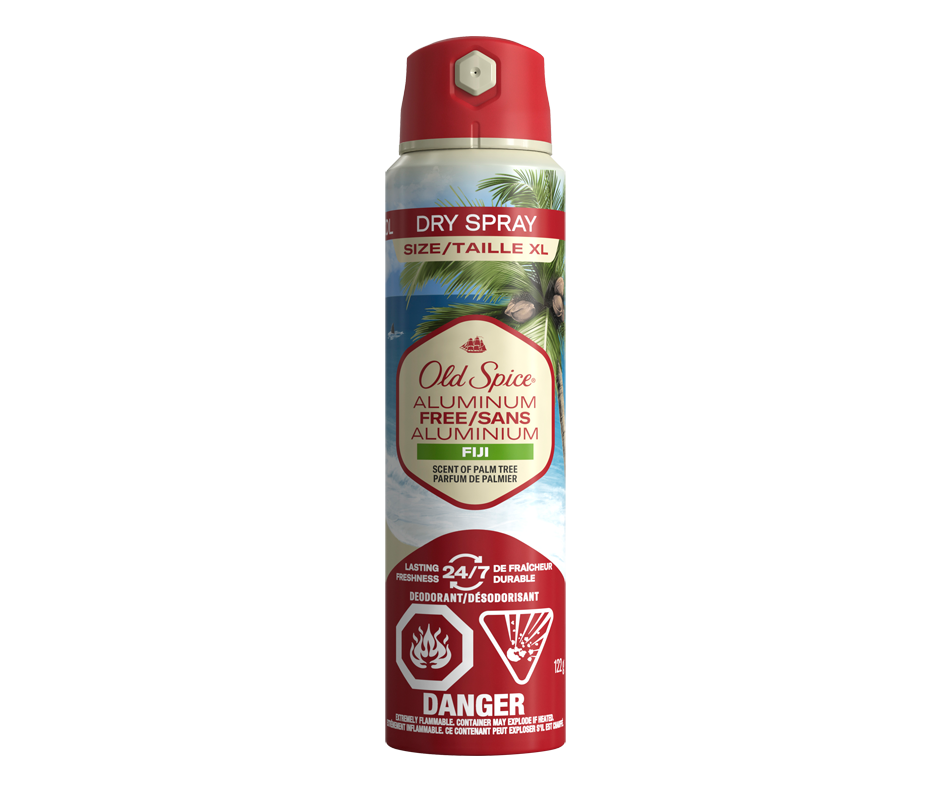 Aluminum Free Dry Spray, Fiji, 122 g Old Spice Antiperspirant
