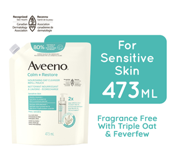 Image 1 of product Aveeno - Calm + Restore Nourishing Oat Cleanser Refill Pouch, 473 ml
