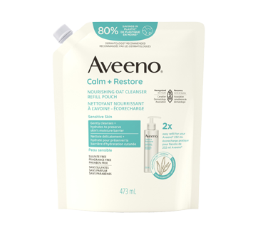 Image 2 of product Aveeno - Calm + Restore Nourishing Oat Cleanser Refill Pouch, 473 ml