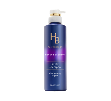 Image of product Hair Biology - Purple Violet Silver Shampoo For Gray or Blonde Brassy Color Treated Hair, Fights Brassiness and Replenishes, 380 ml