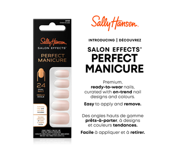 Image 4 of product Sally Hansen - Salon Effects Perfect Manicure Press-On Nails Coffin, Meet Me In The Metal CO331, 29 units
