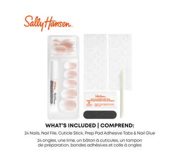 Image 7 of product Sally Hansen - Salon Effects Perfect Manicure Press-On Nails Coffin, Meet Me In The Metal CO331, 29 units