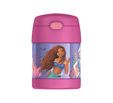 Image of product Thermos - FUNtainer Food Jar with Push Button Lid and Spoon, The Little Mermaid, 290 ml