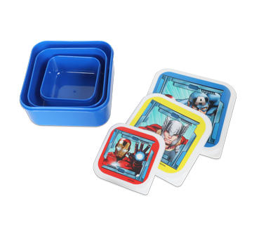 Image 2 of product Avengers - Square Lunch Box Set, 3 units