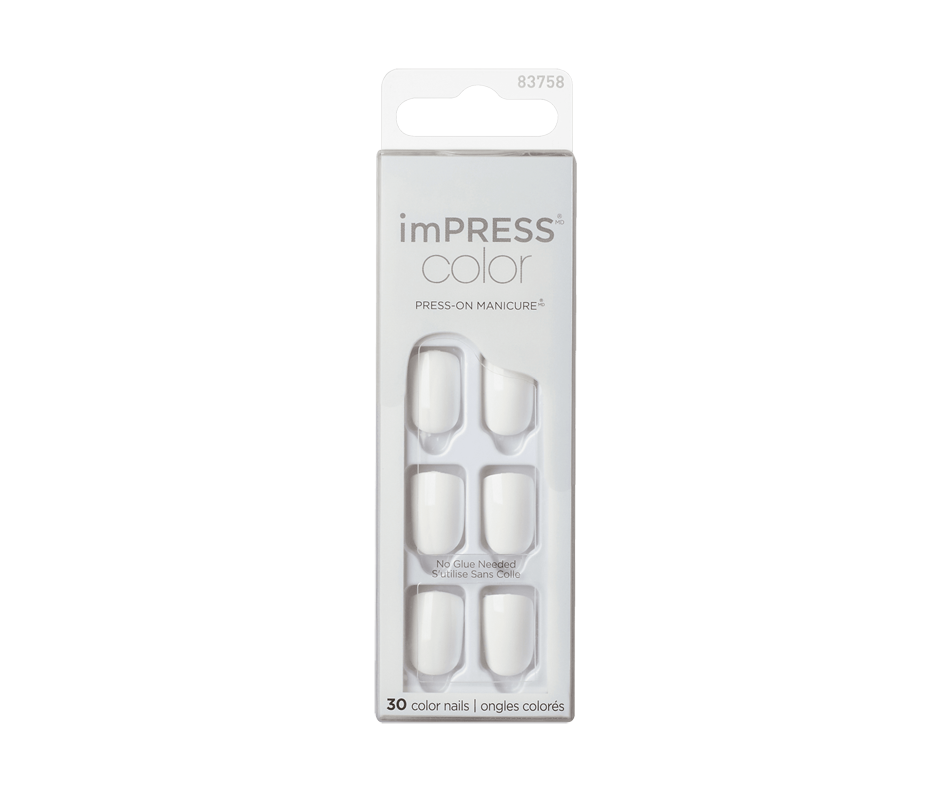 ImPress Color PressOn Nails, Frosting Short, 30 units Kiss