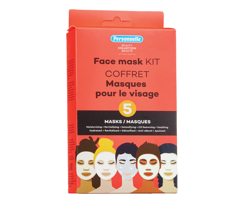 Face Mask Kit, 5 units Personnelle Mask Jean Coutu