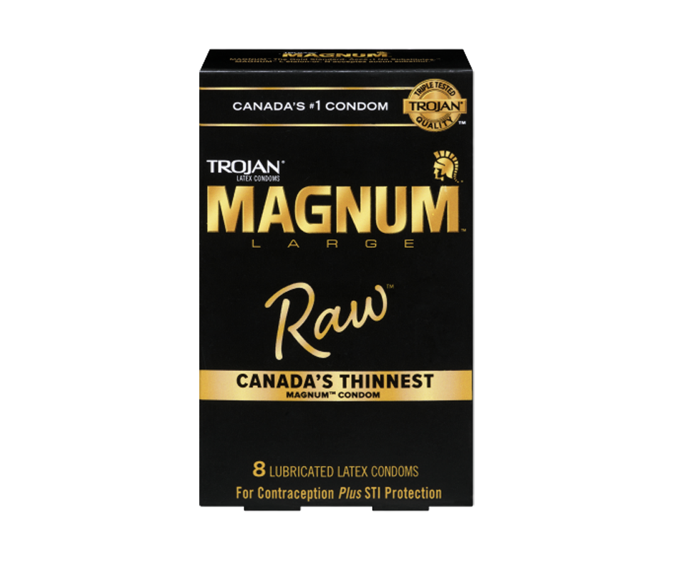 Magnum Raw Lubrificated Condoms, 8 units Trojan Condoms Jean Coutu