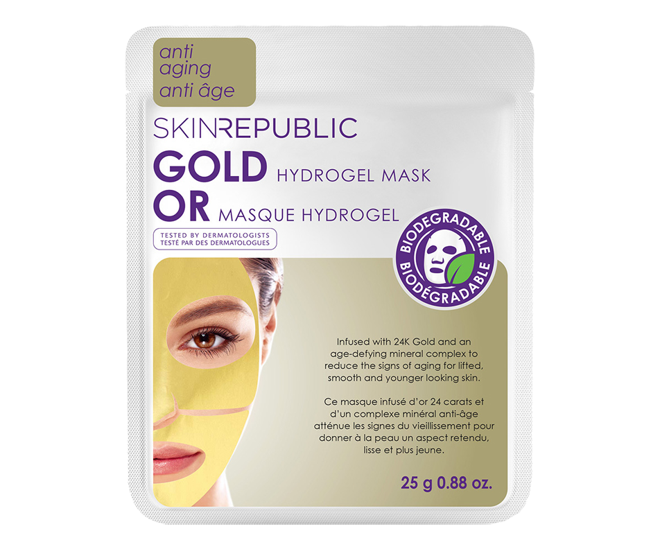 Gold Hydrogel Face Mask, 25 g Skin Republic Mask Jean Coutu