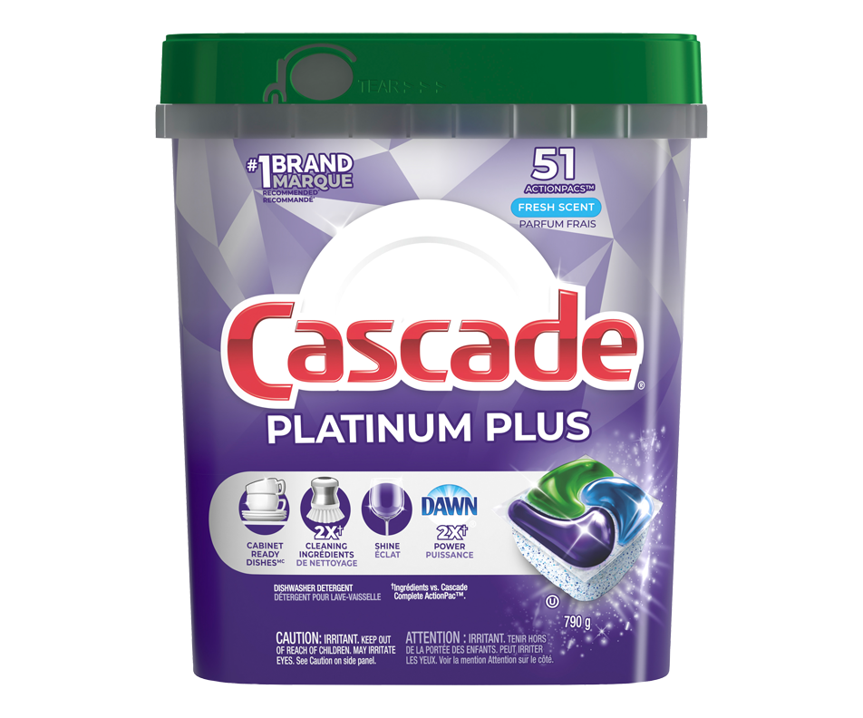 Platinum ActionPacs Dishwasher Detergent Pods, Fresh Scent, 51 units